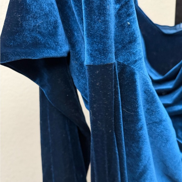 Cider Women’s Velvet Cowl-Neck Jumpsuit in Teal - Picture 6 of 6